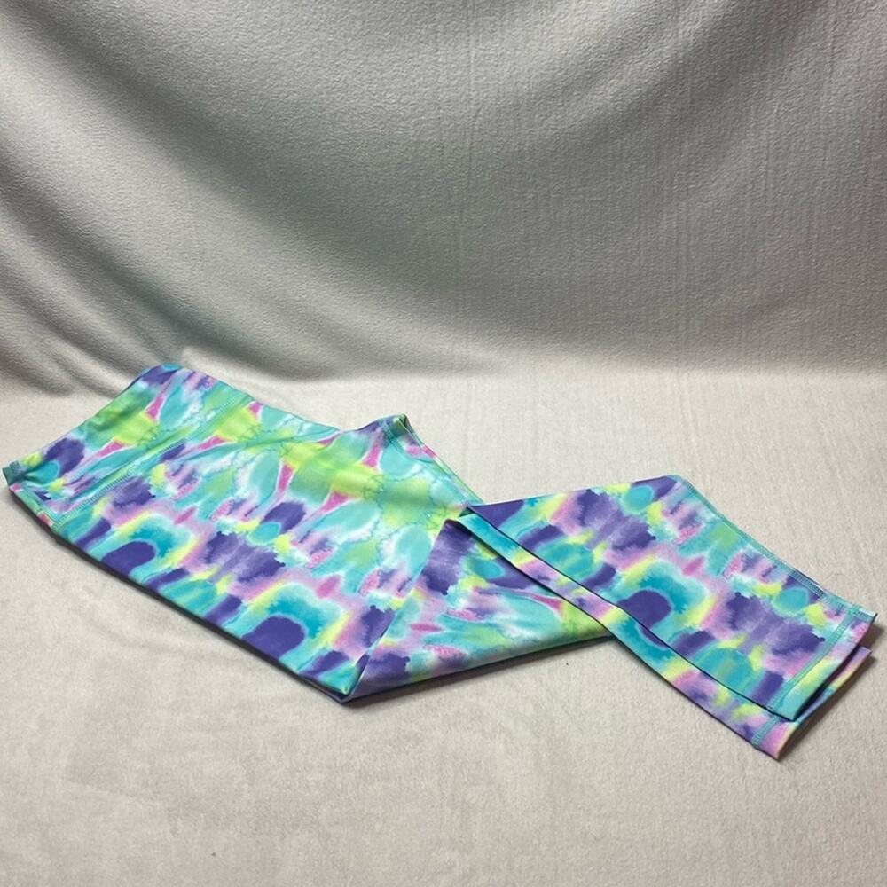 Glyder rainbow tye dye print leggings size medium
